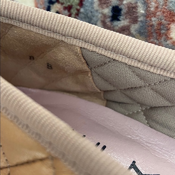 Paul Mayer quilted ballet flats tan black size 8 - Picture 7 of 12